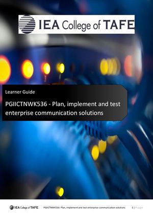 Plan, implement and test enterprise communication solutions