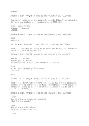 Guión Literario Spot Publicitario (1)