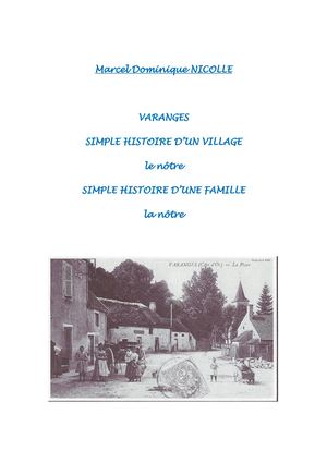 Br2 1754 - Histoire de varanges et de la famille de Marcel Dominique NICOLLE