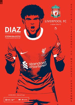 Liverpool v Aston Villa matchday programme 2023/24