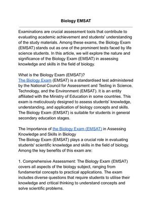 Biology Emsat