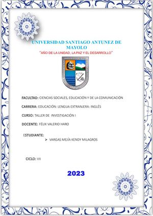 Trabajo 04 El Problema De Investigación Vargas Mejía Kendy