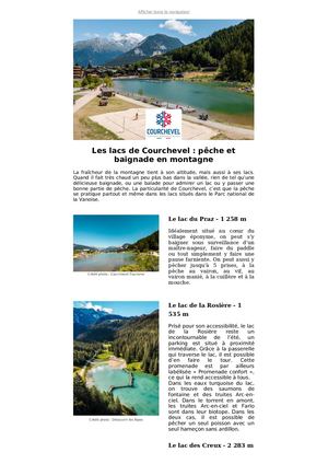 CP - Les lacs de Courchevel : pêche et baignade en montagne