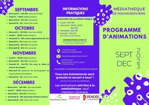 Programme MédiathèqueSept Dec 2023