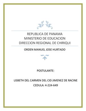 ORDEN MANUEL JOSE HURTADO