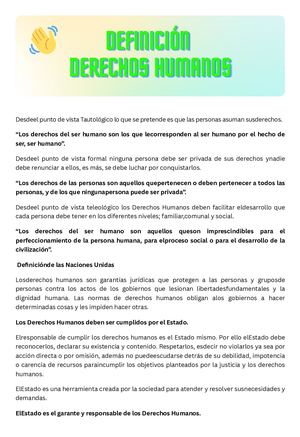 Definición de los Derechos Humanos
