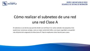 Como Realizar El Subneteo De Una Red Clase A