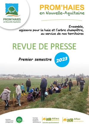 Revue de presse de l'association Prom Haies en Nouvelle-Aquitaine - 1er Semestre 2023