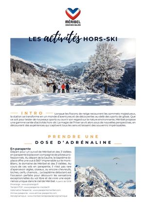 Fiche Thématique Activités Hors Ski - Dp H23-24
