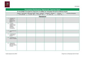 Ρουμπρίκα Παραγωγής Γραπτού Λόγου (Αξιολόγηση τηςΈκθεσης)