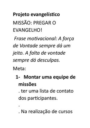 Projeto Evangelístico