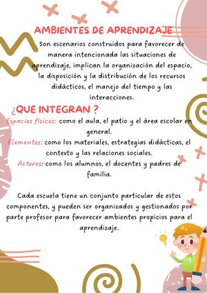AMBIENTES DE APRENDIZAJE