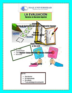 Portafolio Digital Sistema de Evaluación Aplicada A La Educacion Superior