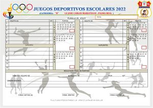 Planillas De Juejo Voley