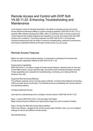 Remote Access And Control With Dop Soft V4