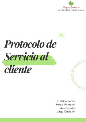 Cartilla Protocolo De Atencion Al Cliente