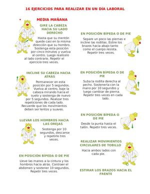 16 Ejercicios Para Realizar En Un Día Laboral