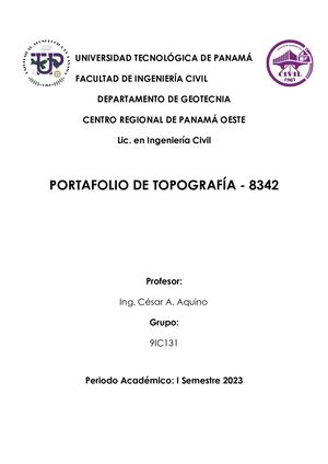 Portafolio De Topografía 2023