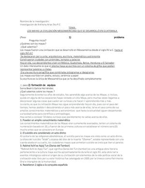 Historia De Los Mayas