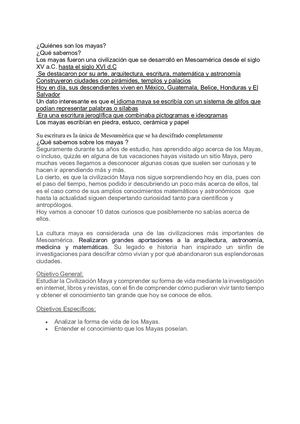 Quiénes Son Los Mayas