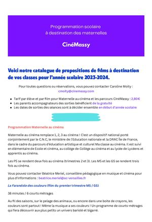 Programmation Maternelle 23 24