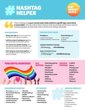 KGAY Desert Guide Hashtag Helper