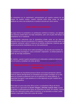 El Autoestima