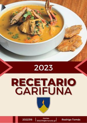 RECETARIO GARÍFUNA