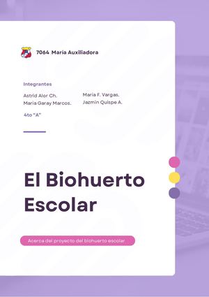 El Biohuerto Escolar