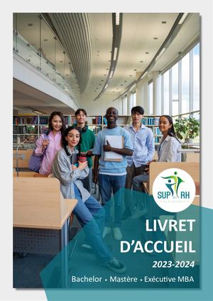 SUP des RH | Livret d'accueil 2023-2024