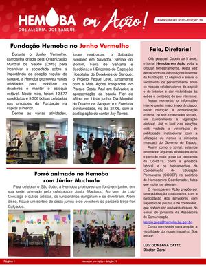 Hemoba em Ação Edição 29 Julho/Agosto 2022