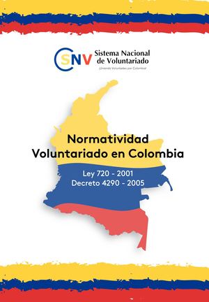 Normatividad Del Voluntariado En Colombia
