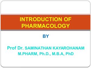 1 Introduction of Pharmacology