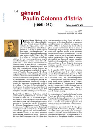 9 Rhpg7 Le Général Paulin Colonna D'istria Horner