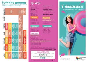 Plaquette Centre Aquatique Aunisceane