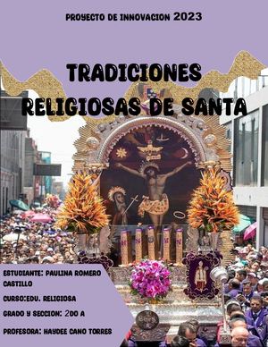 Revista Tradiciones Religiosas De Santa