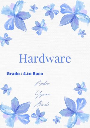 Documento A4 Portada Trabajo Proyecto Acuarela Aesthetic Floral Pastel