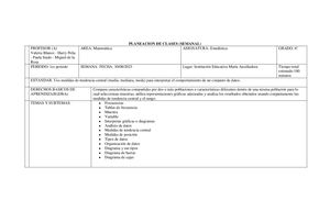 Plan De Clases Estadística