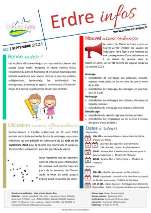 Erdre Infos n°22 - septembre 2023