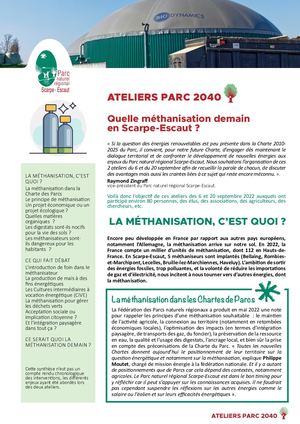 Synthèse Ateliers Parc 2040 "La méthanisation"