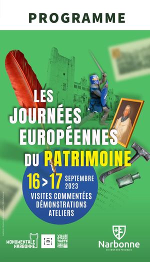 Programme des Journées Européennes du Patrimoine 2023 à Narbonne