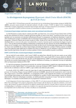 LA NOTE DU CESA N°523