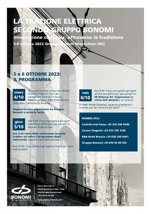 5 6 Ottobre 2023 Evento Progettisti Gruppo Bonomi Locandina