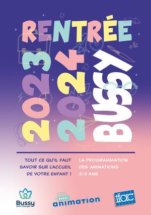Brochure rentrée 2023- Bussy Animation