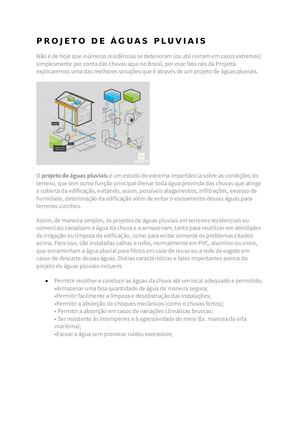 Projeto De Águas Pluviais