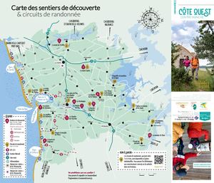 Carte des sentiers de découverte 2023 -Côte Ouest Centre Manche