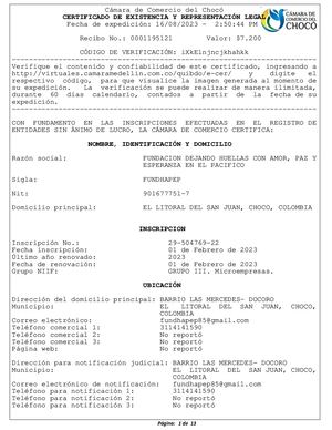 B Certificado De Existencia Y Representacion Legal