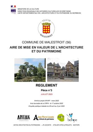 Malestroit Avap P3 Reglement Juillet 2023