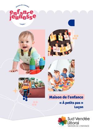 Maison de l'Enfance - Luçon - Plaquette de présentation