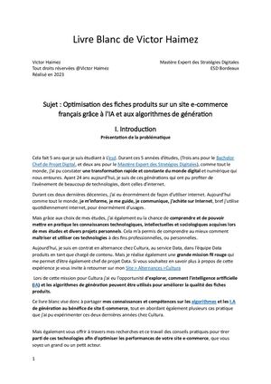 Livre Blanc - Haimez Victor